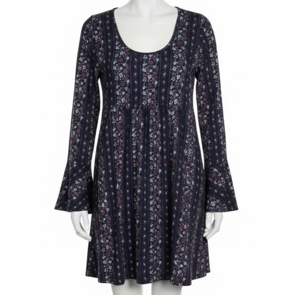 BONGO Boho Floral Swing Dress - Size Large